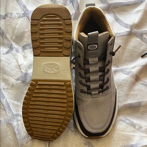 Hey Dude Men's Gray and Brown Sneakers